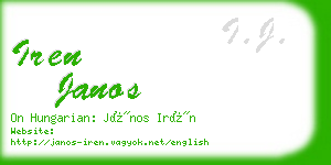 iren janos business card